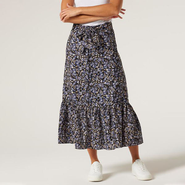 Jeanswest Ladies Cotton Woven Skirt -  Midnight Ditsy