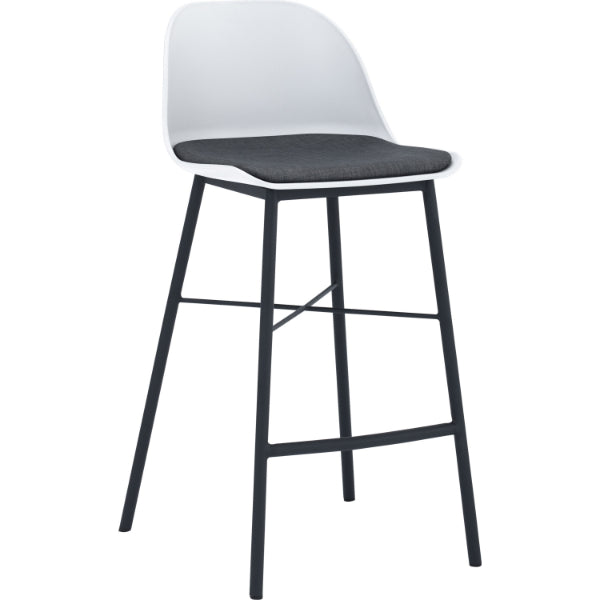 HINLIM LAXMI COUNTER CHAIR MT BLACK  WHITE SHIP GREY