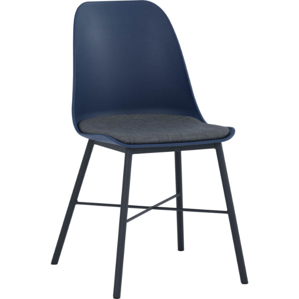 LAXMI DINING CHAIR BLACK BLUE/ GREY