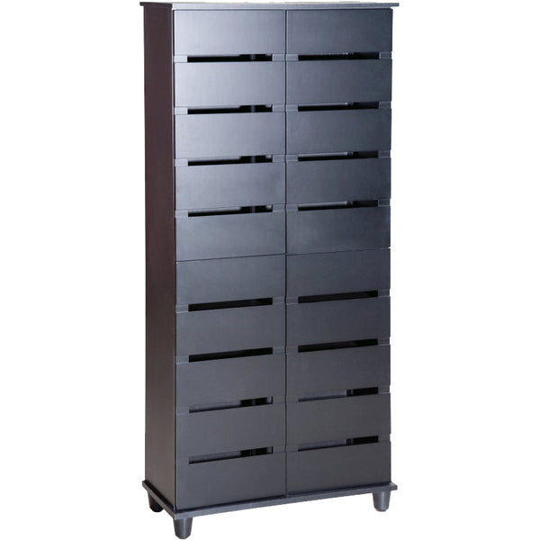 HEDRIC 4 DOOR SHOE CABINET BLACK