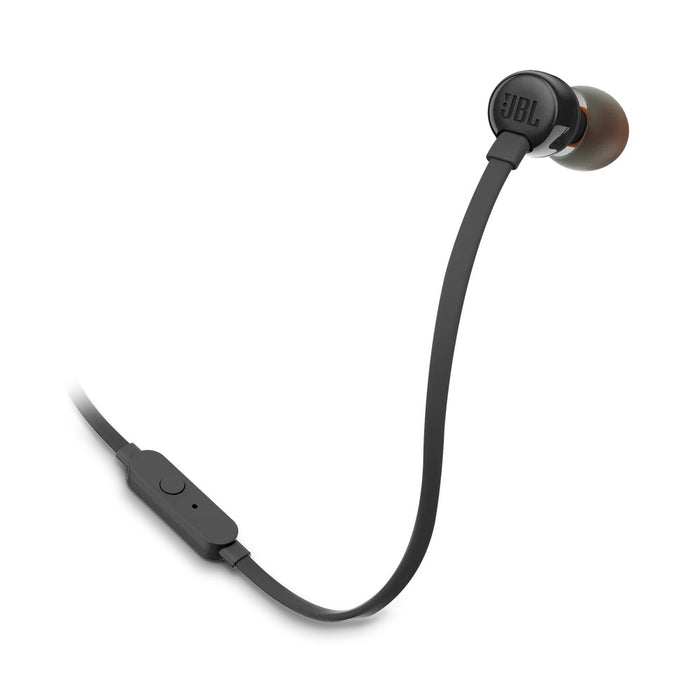 JBL T110 Wired In-Ear Headphones, Black (JBLT110BLK)