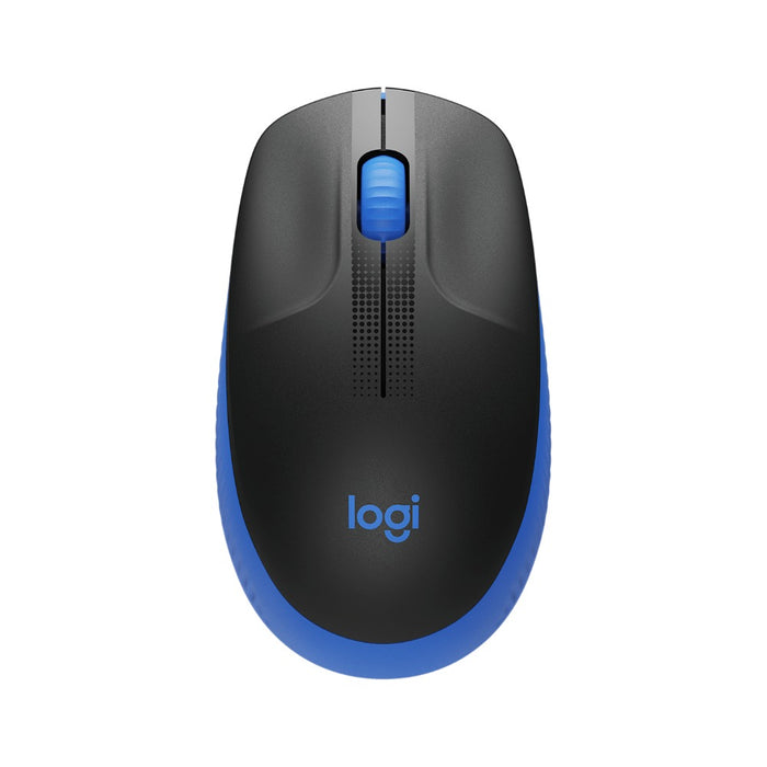 Logitech M190 Wireless Mouse Full Size Curve Design, Blue (MC6337)