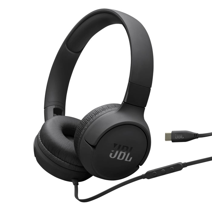JBL Tune 520C USB-C Wired Earbuds, Black (JBLT520CBLK)