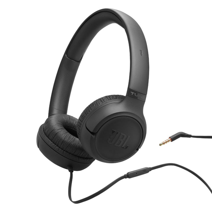 JBL Tune 530 Wired Headphones, Black (JBLT530BLK)