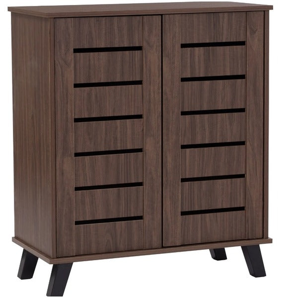 IRAN 2 DOOR SHOE CABINET NATURAL WALNUT